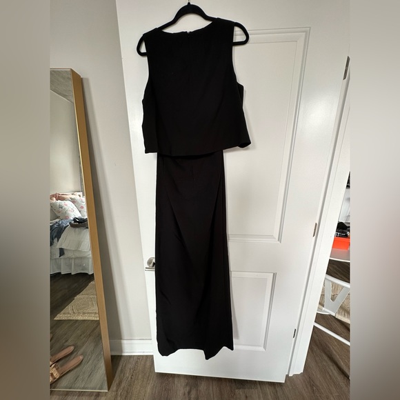 Black two piece dress, black Halo Kacie Two Piece Maxi - Picture 2 of 5